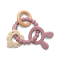 Silicone and Beech Teether “RABIT” Deep PINK